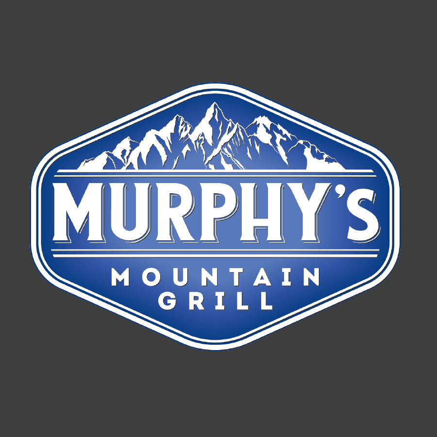 Logo for Murphy's Mountain Grill featuring mountain graphics and bold lettering.